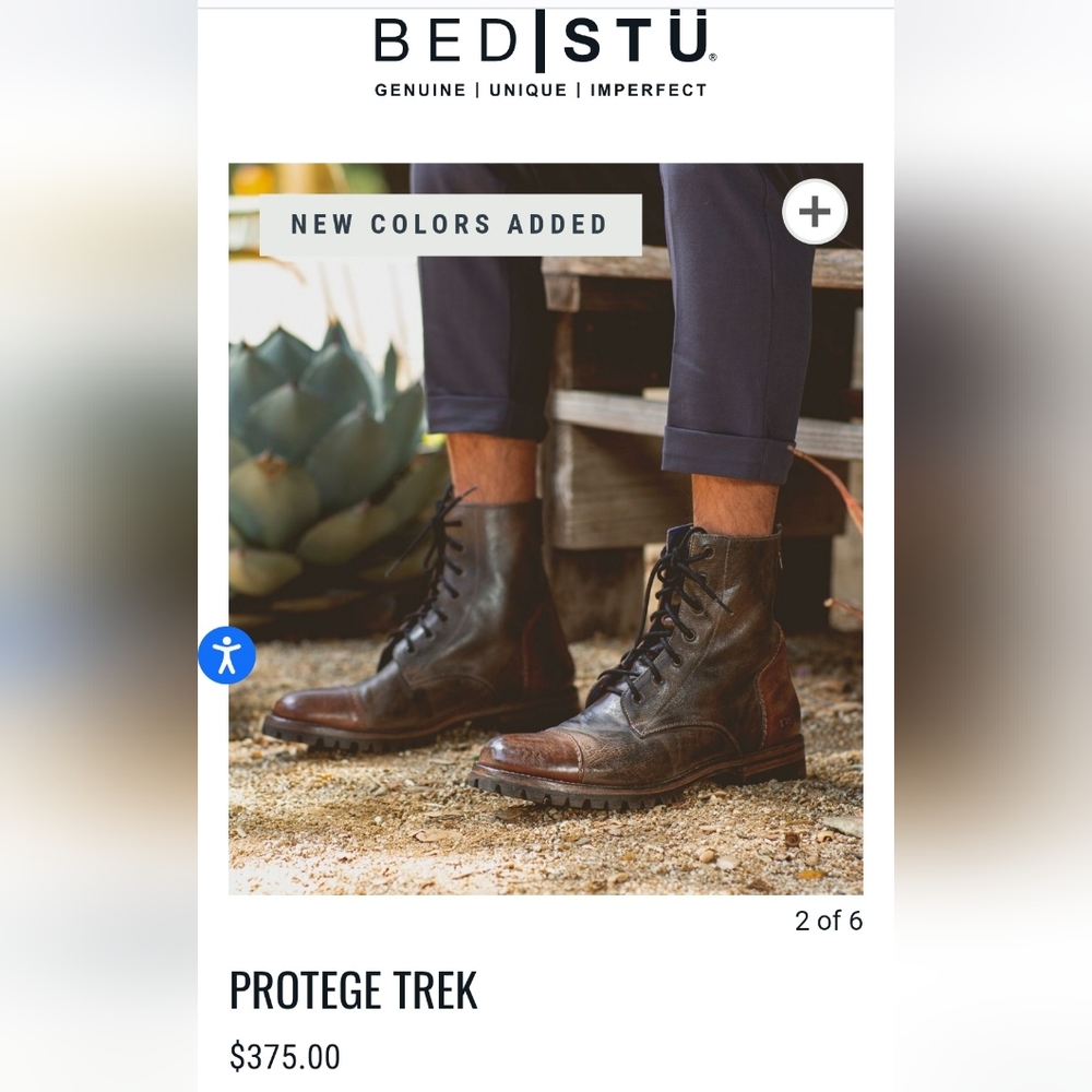 BNIB MMAO BedStu Protege Trek Boots 11.5 in Black Teak Rustic Rust BFS